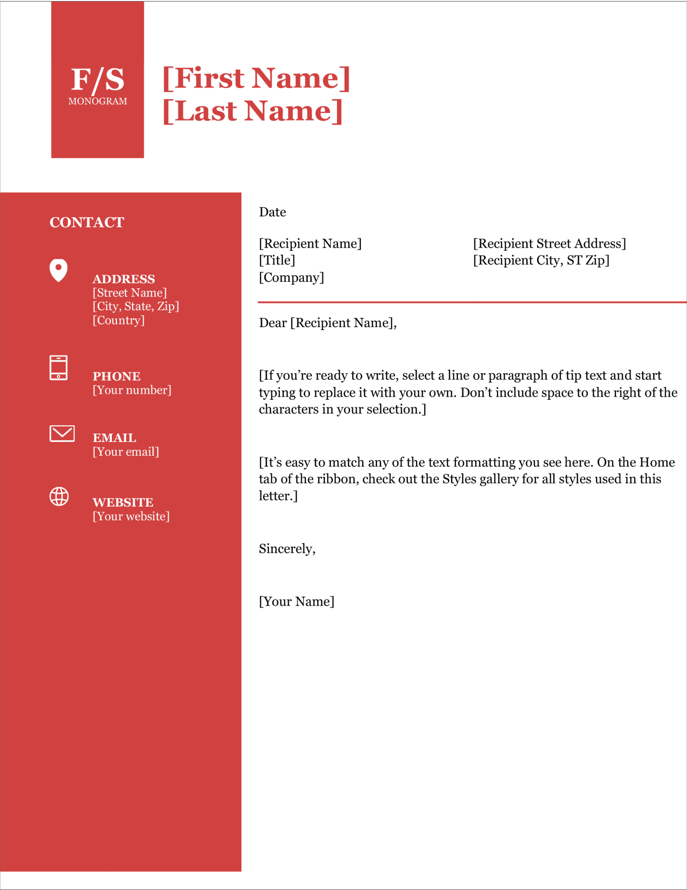 sample cover letter